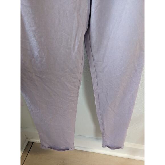 Superdown Size Small Gloria Flutter Smocked Jumpsuit Lilac Purple Belted Pockets - Picture 16 of 16